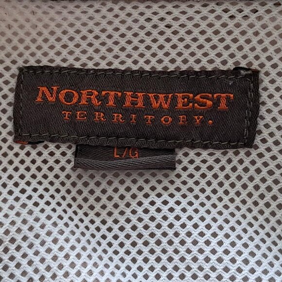 Men's Northwest Territory Long Sleeve Button Down Work Shirt, Size Large, Khaki - Picture 3 of 7